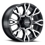  Ultra Wheels 123U SCORPION GLOSS BLACK WITH DIAMOND CUT FACE AND CLEAR COAT 17×9 6X135 6X139.7 12