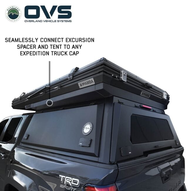 OVS Excursion Truck Bed Camper Shell w/ Rooftop Tent for 2009+ Ram 2500/3500 (6'4" Bed) (70300022)