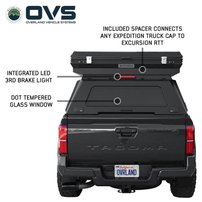 OVS Excursion Truck Bed Camper Shell w/ Rooftop Tent for 2009+ Ram 2500/3500 (6'4" Bed) (70300022)