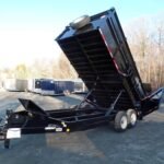 Buy Brand New Black 7x16 16000lb GVWR 2 Axles | shop New 7x16 Dump Trailer